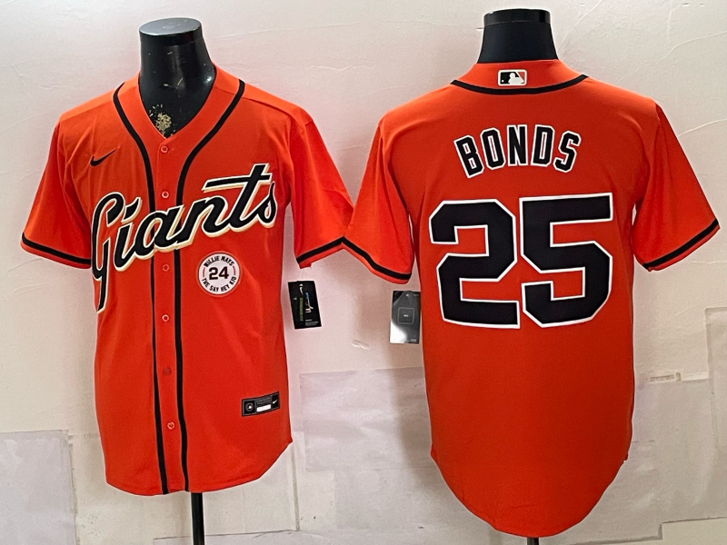 2026 Men Nike San Francisco Giants #25 Bonds orange Game MLB Jersey 0716003